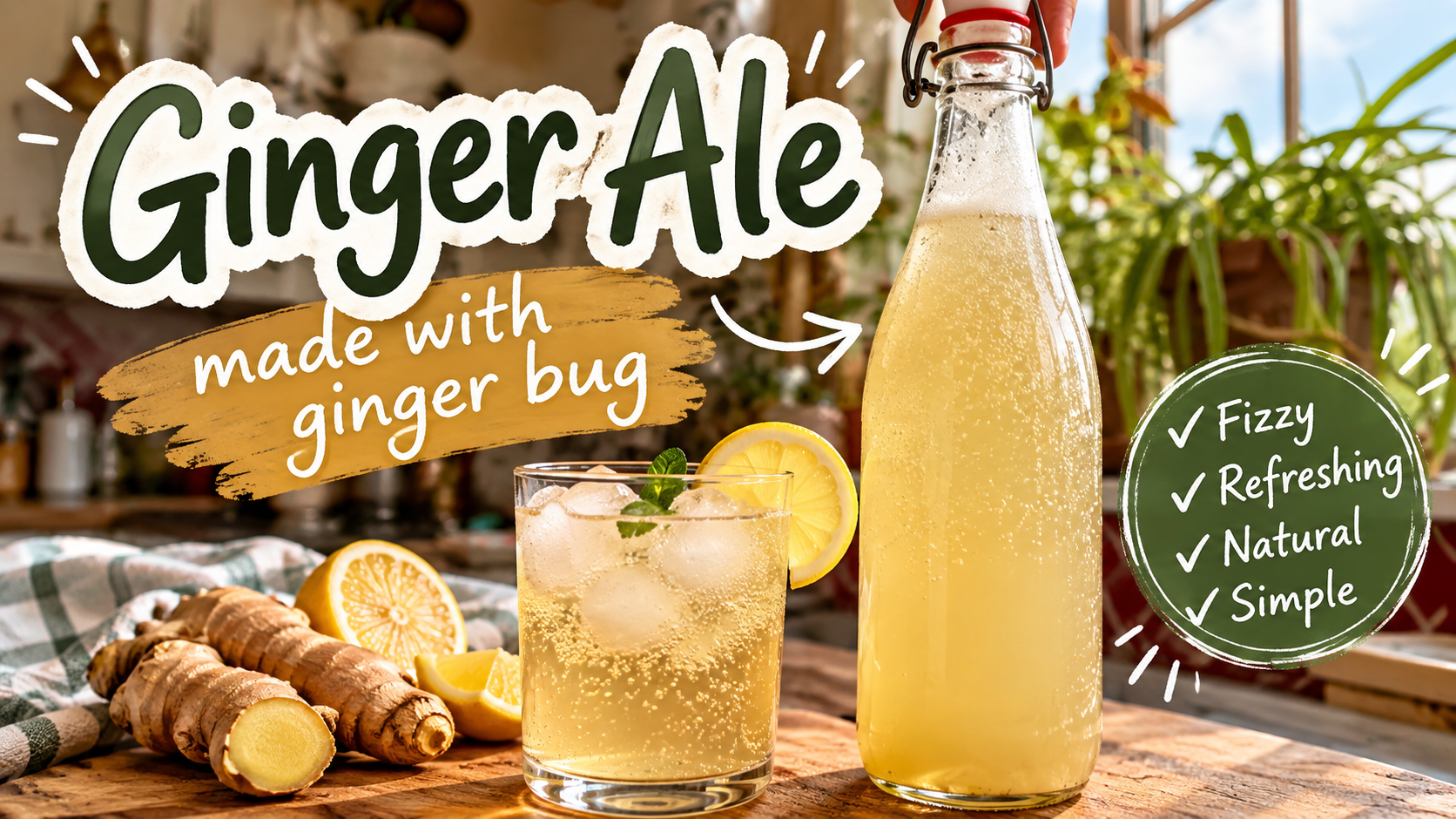 Ginger Bug Fizz: Naturally Fermented Ginger Ale