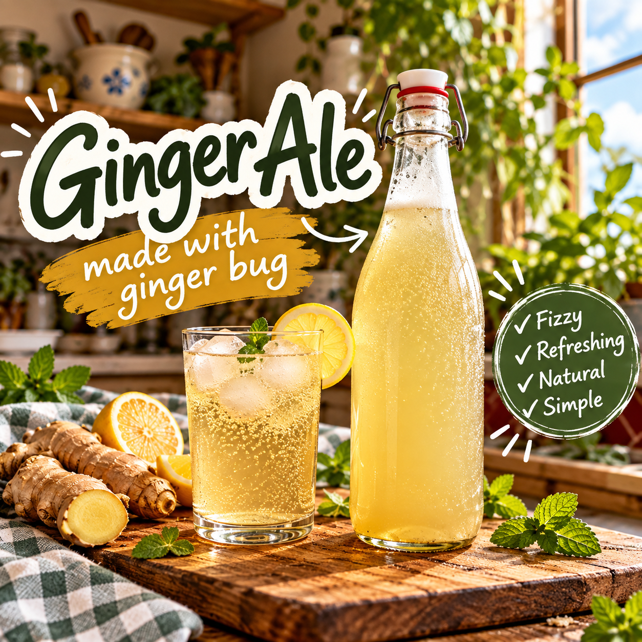 Ginger Bug Fizz: Naturally Fermented Ginger Ale